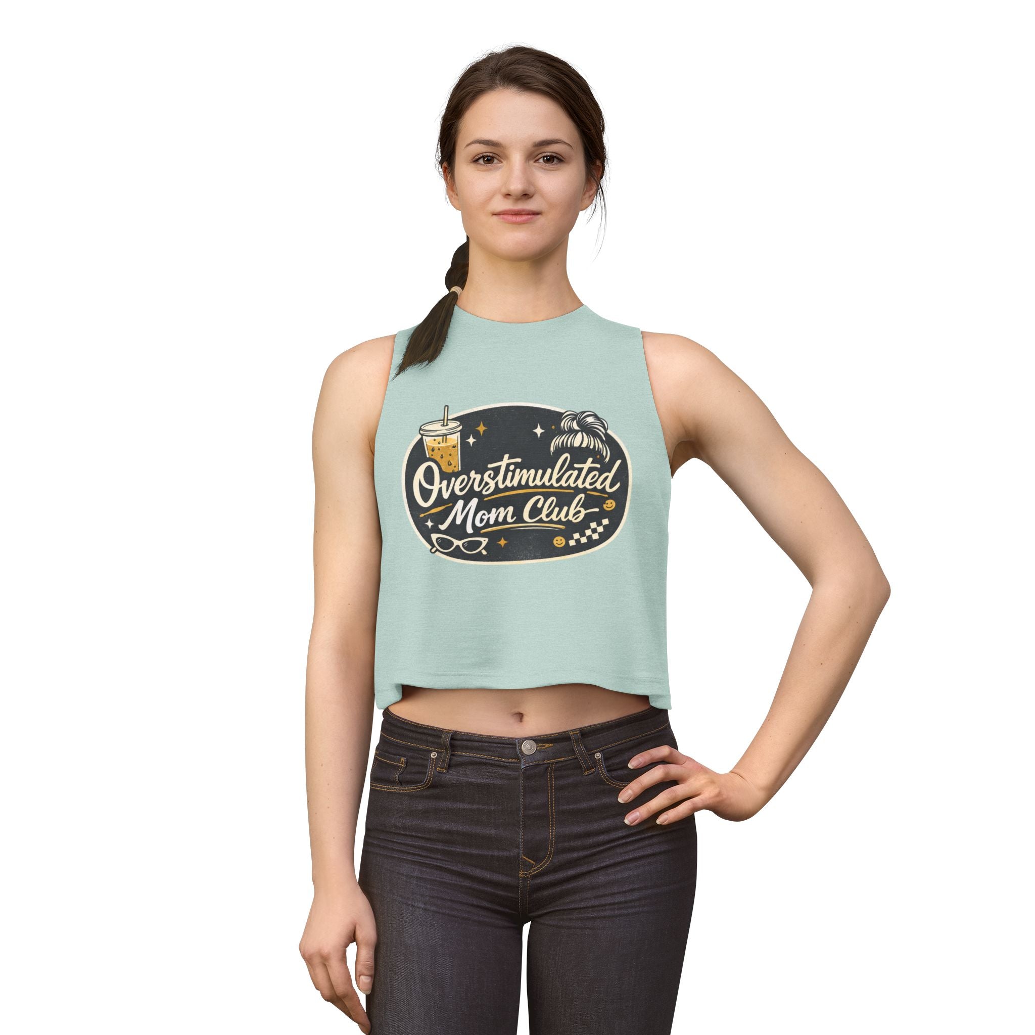 Overstimulated Mom Club Crop Tank