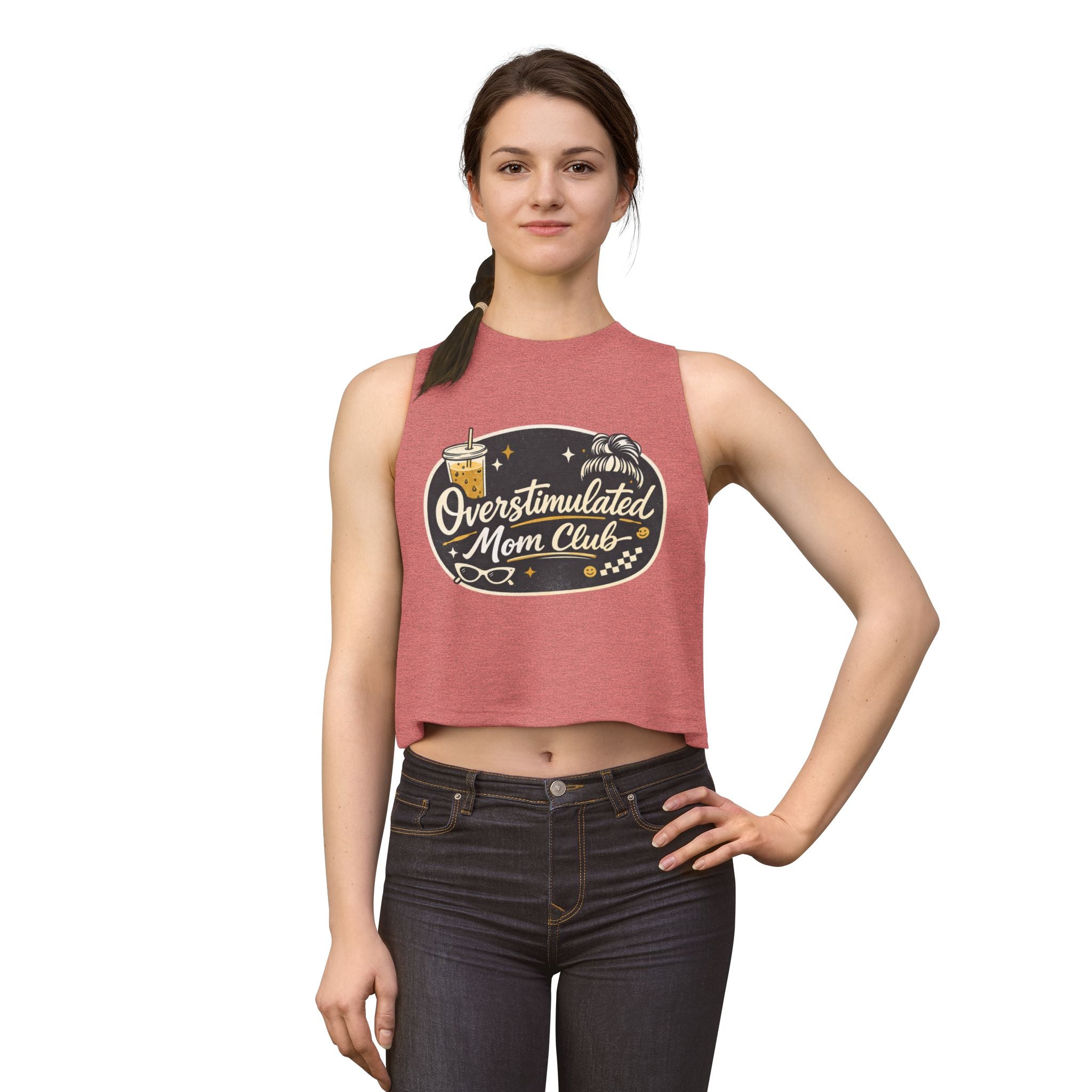 Overstimulated Mom Club Crop Tank