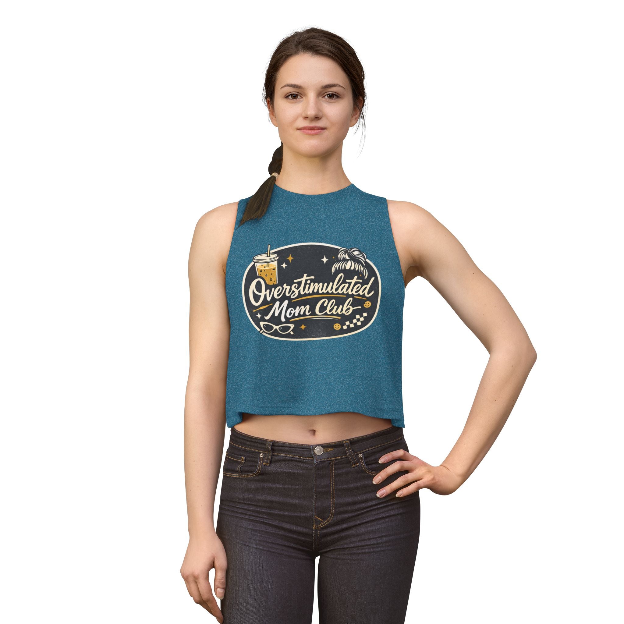 Overstimulated Mom Club Crop Tank